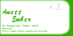 anett ember business card